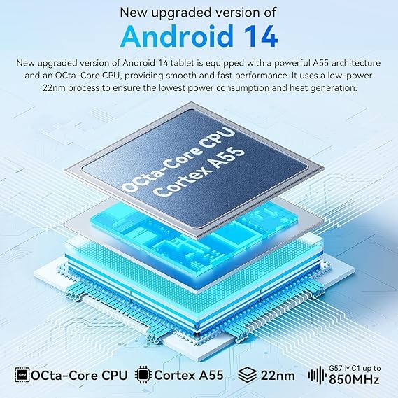 NEW 10.1 inch Android Tablet 10+128GB IPS Touchscreen Octa-core Processor Wi-Fi