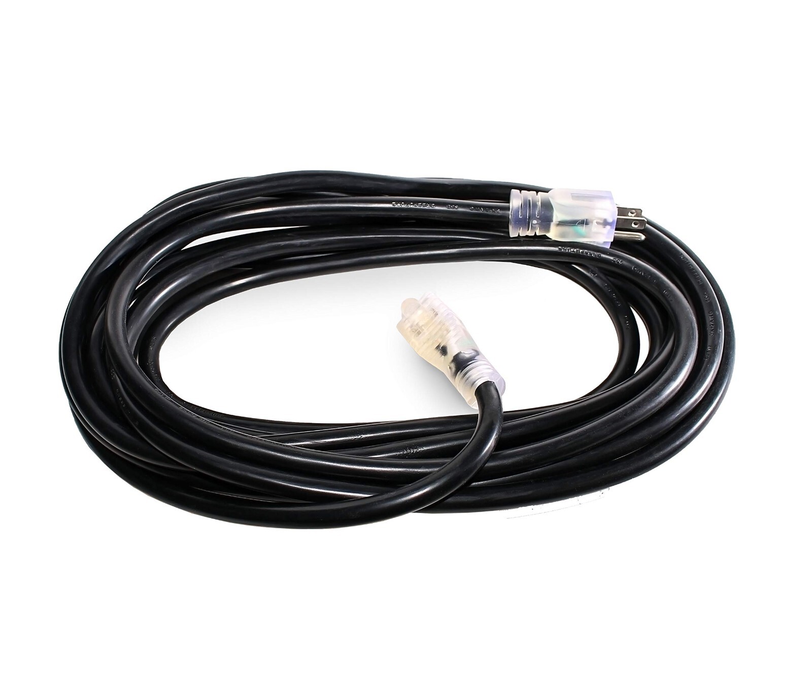 16/3 25ft Lighted End Indoor/Outdoor Black Heavy Duty Extension Cord (25 Feet)