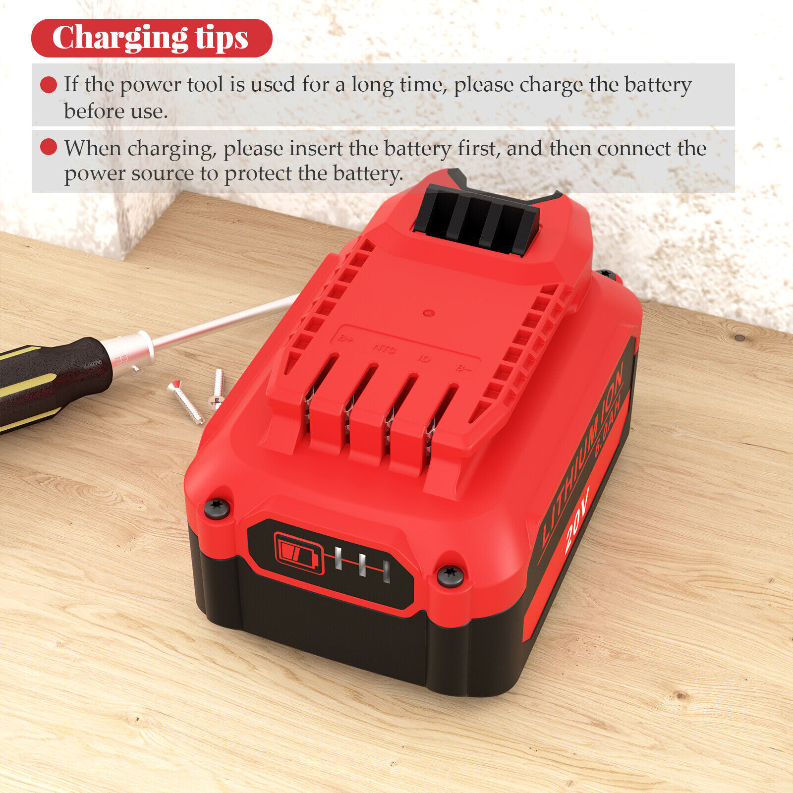 2 PACK 8.0Ah For Craftsman High Capacity Lithium Ion Battery 20V CMCB204 CMCB205