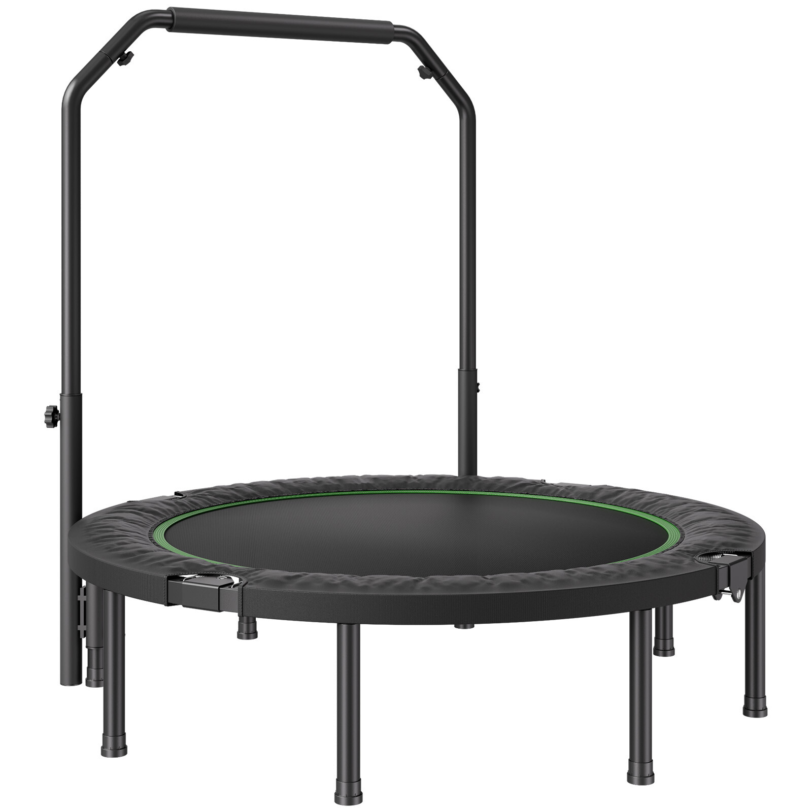 52" Foldable Mini Fitness Trampoline Adults Exercise Rebounder with Handle
