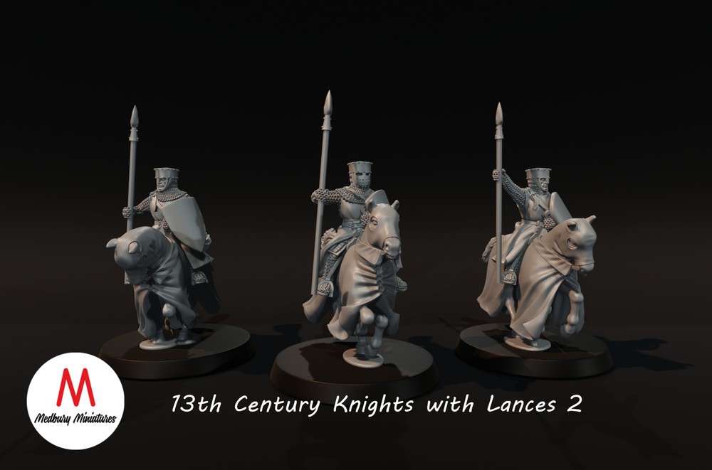 13th Century Knights with Lances Set #2