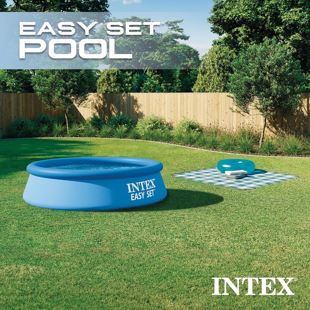 Easy Set 8Ft Round Pool With Filter Pump Summer Fun Inflatable 24In Deep