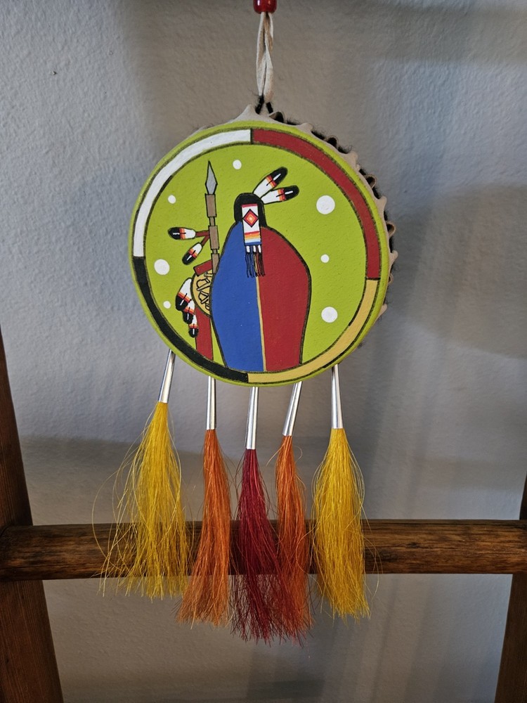 NATIVE AMERICAN "style" drum ornament - NICE