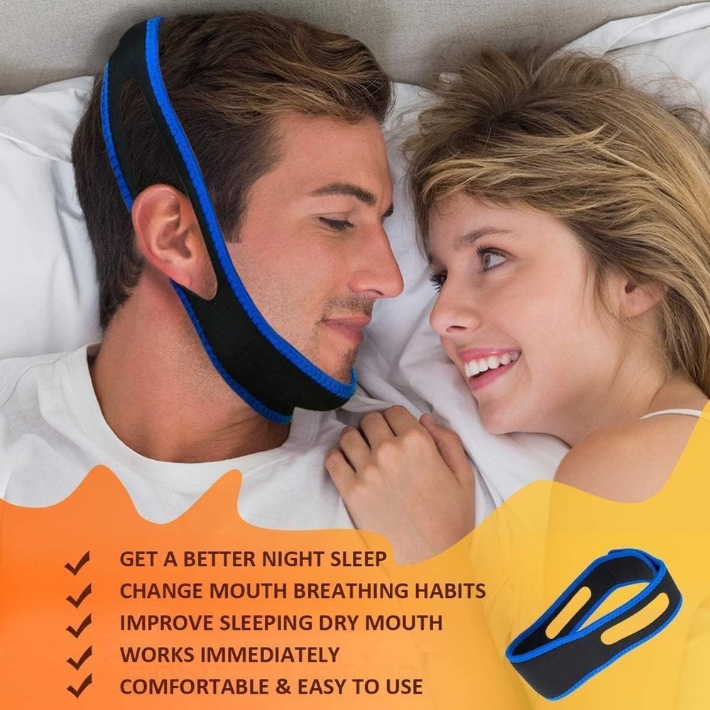 2* Anti Snoring Chin Strap Chin Strap for Sleeping,Snoring Solution Comfortable