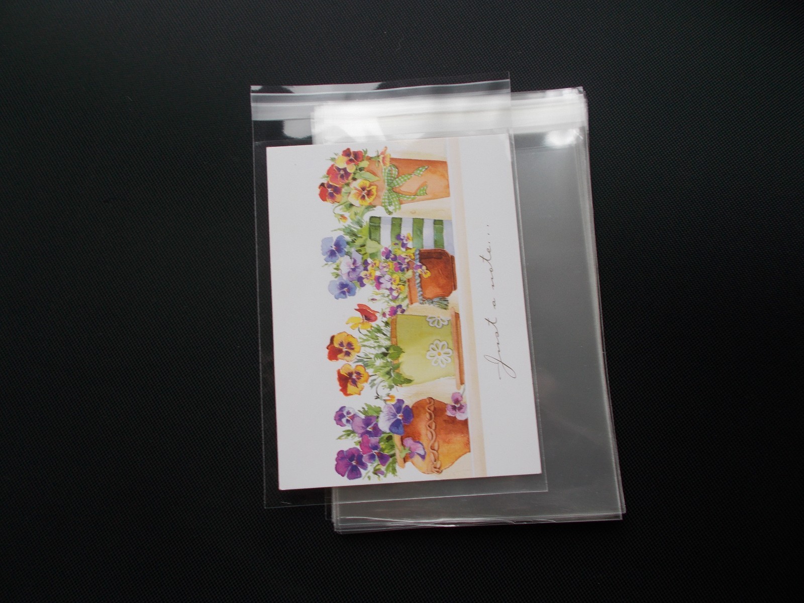 100 CLEAR CELLO SELF SEAL BAGS SLEEVES ENVELOPES 4-3/4 x 6-1/2 CARDS A6