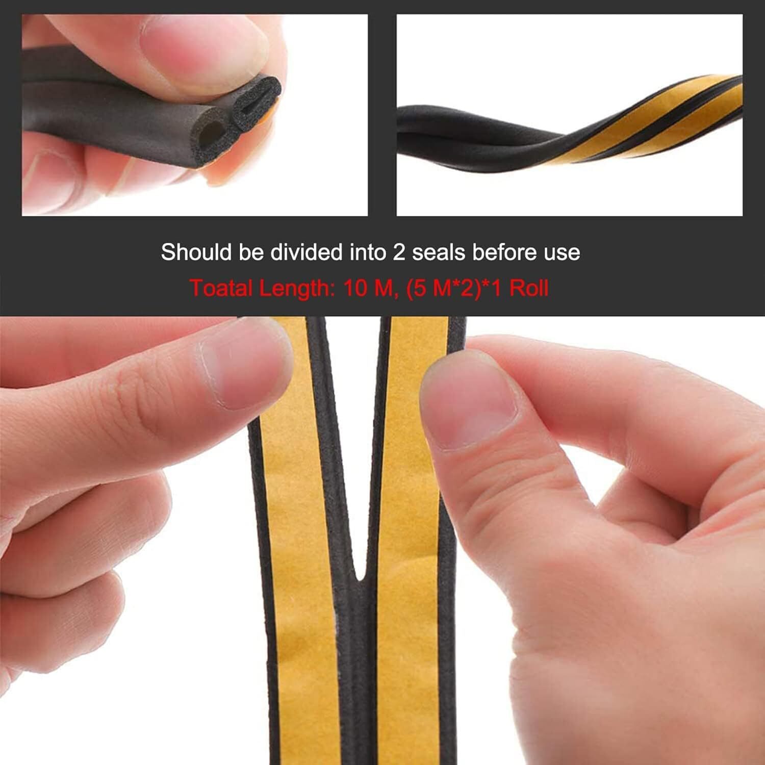 32.8 Feet Self Adhesive Door Seal Strip Window Stripping Weather Strips-House Ro