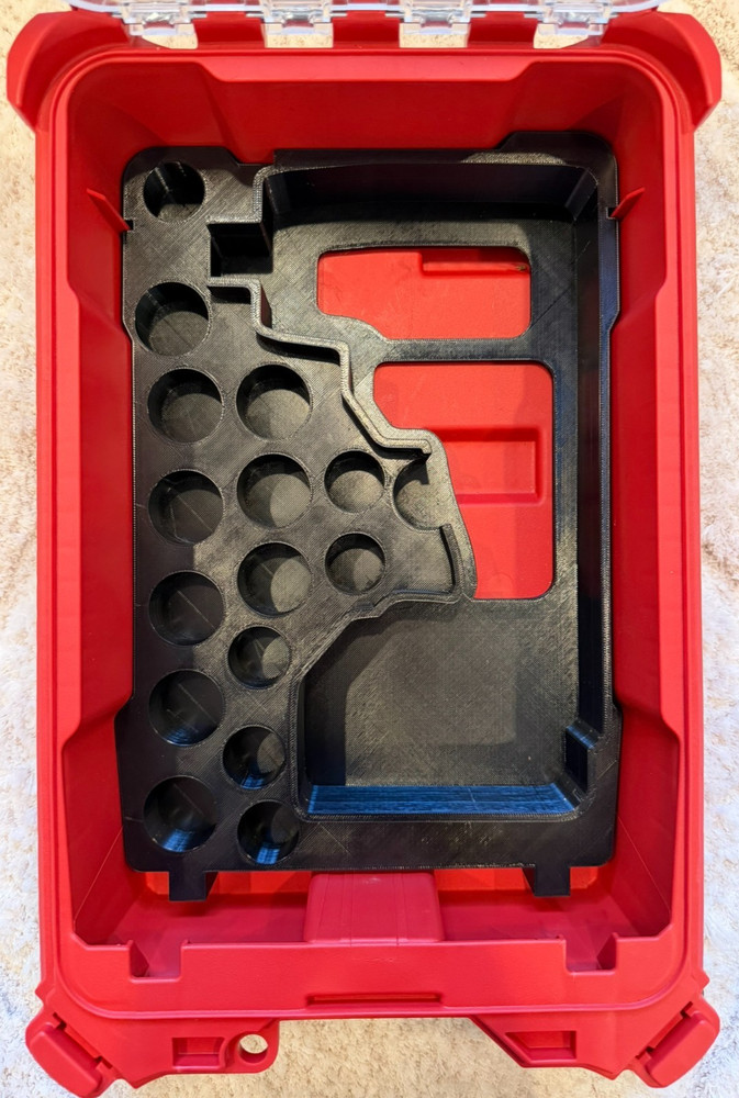 Milwaukee Packout Insert SAE Sockets and 1/2 Mid Impact