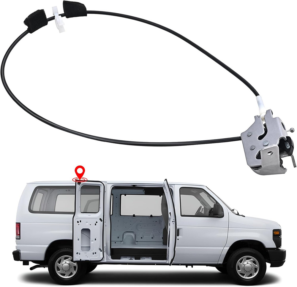 Side Door Latch Cable for 1992-2014 Ford E150 E250 E350 Econoline Van Passenger