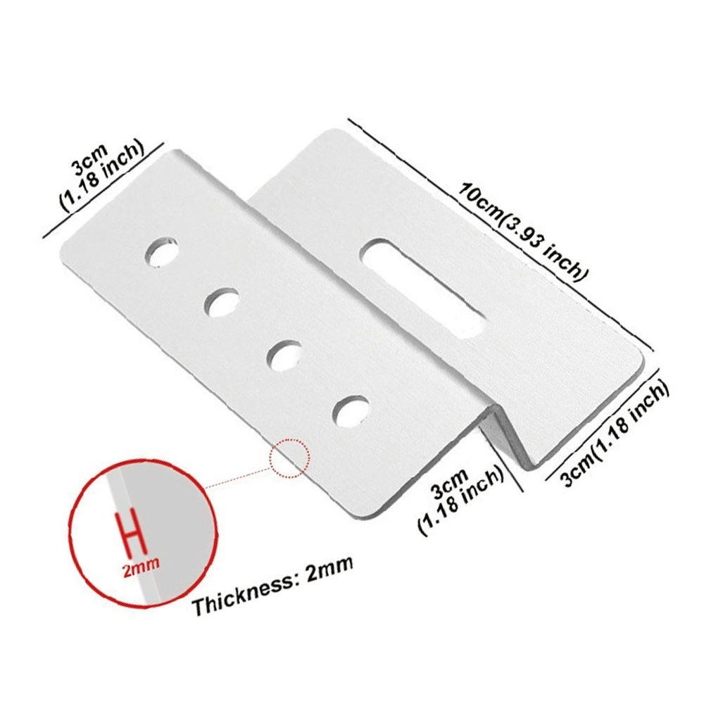 Aluminum Z Brackets Easy Installation Brackets Includes Screws And Nuts