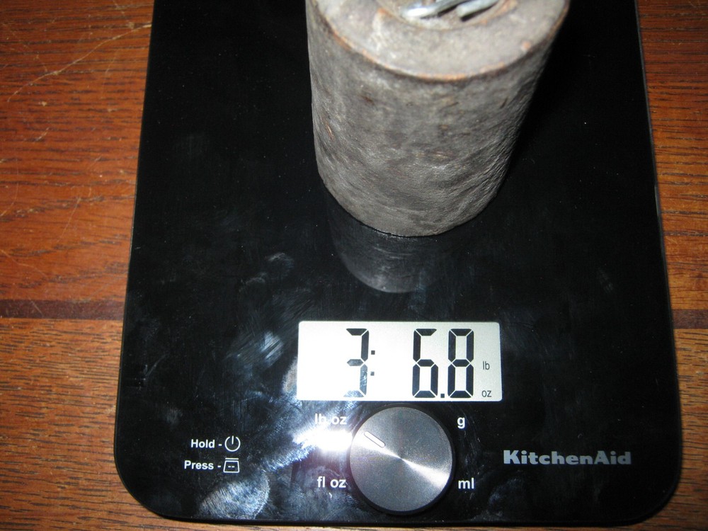 Woodworks Clock Weights: ~ 3lbs 7oz each