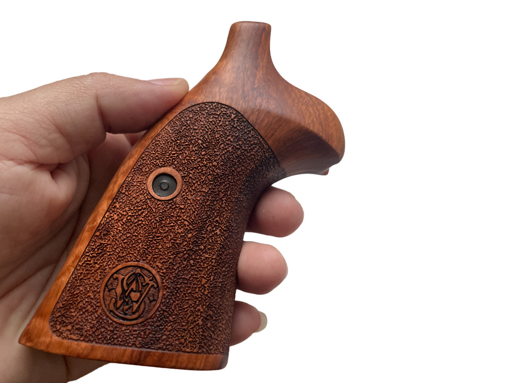 Conversion Grips for S&W, N FRAME ROUND BUTT, Rough Texture Opened Back