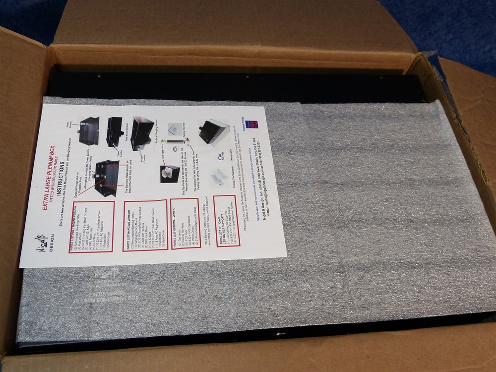 Nigel B Designs NB-2RUPM Extra Large Locking Plenum Box, Pole Mount (K26)