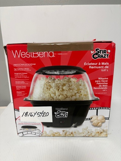 WestBend Stir Crazy 6qt Popcorn Maker