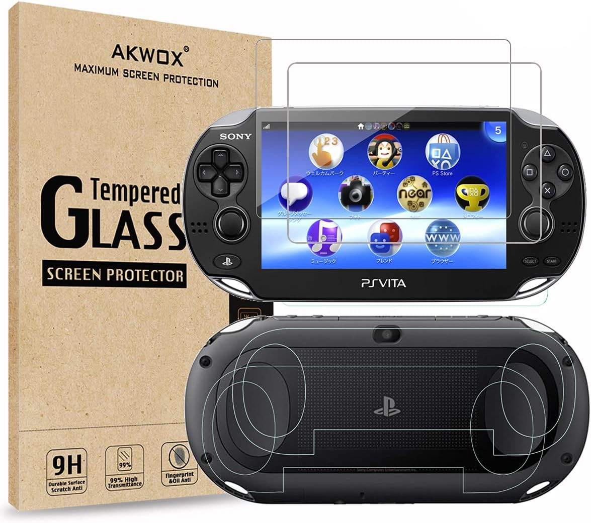 (4-Pack) 2 Front+2 Back Covers Screen Protectors for Sony Playstation Vita 1000,