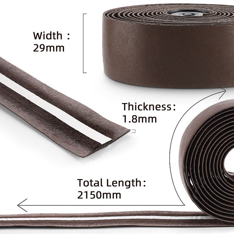 WEST BIKING Genuine Leather Bicycle Handlebar Tape Road Bike Retro Color Belt