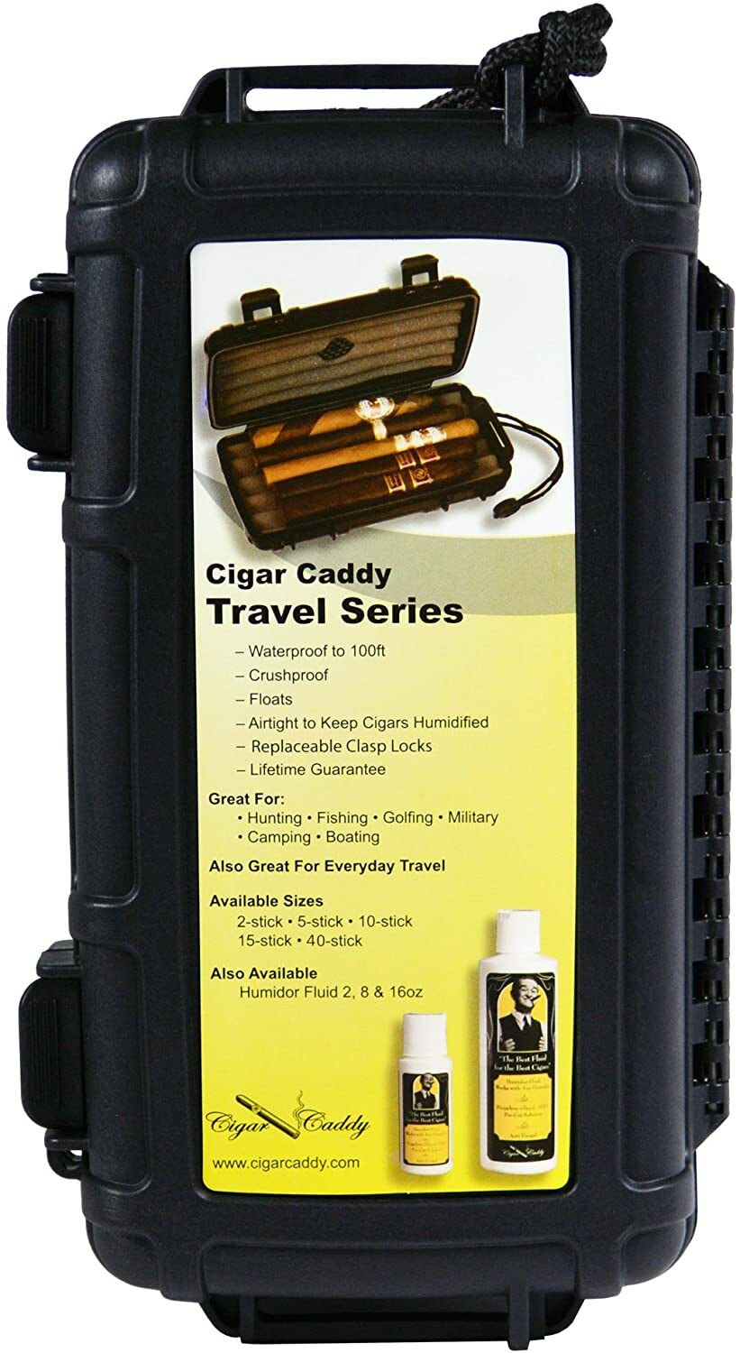 Cigar Caddy 3400 Waterproof Travel Cigar Humidor for 5 Cigars
