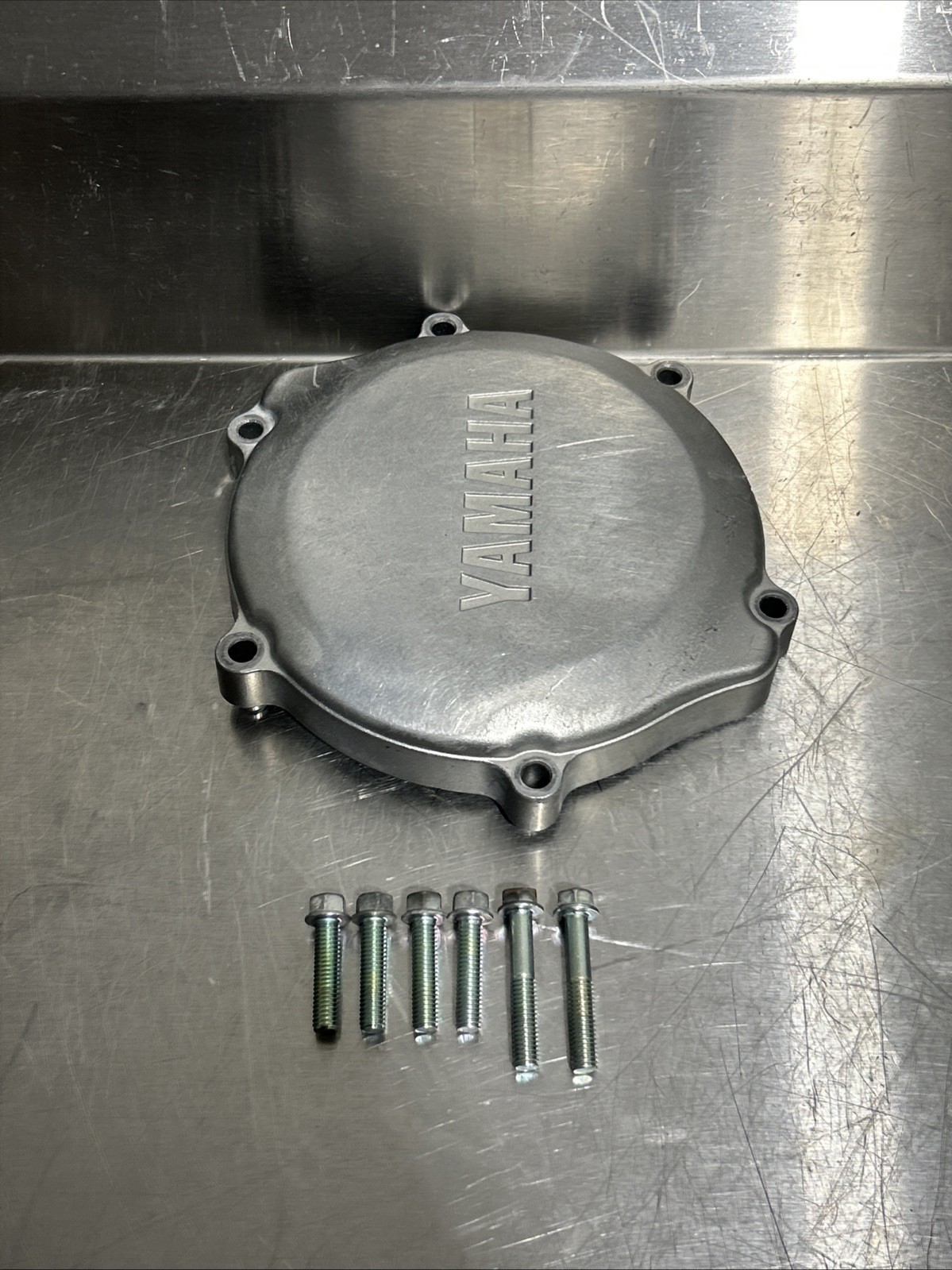 2018 18 - 23 Yamaha YZ 65 GENUINE OEM OUTTER Clutch Cover WITH BOLTS GOOD USED