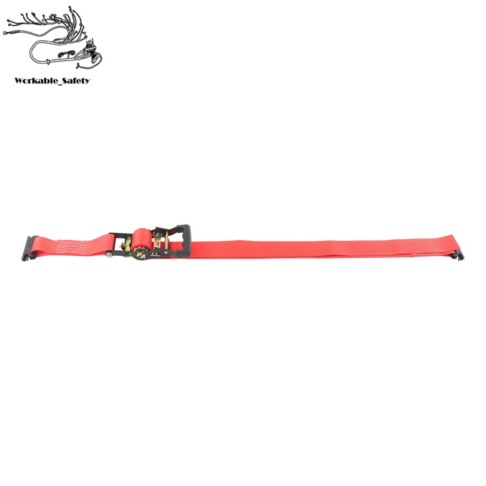 Red E Track Wheel Chock 8ft Red Ratchet Straps Kit For Cargo Securement For UTV