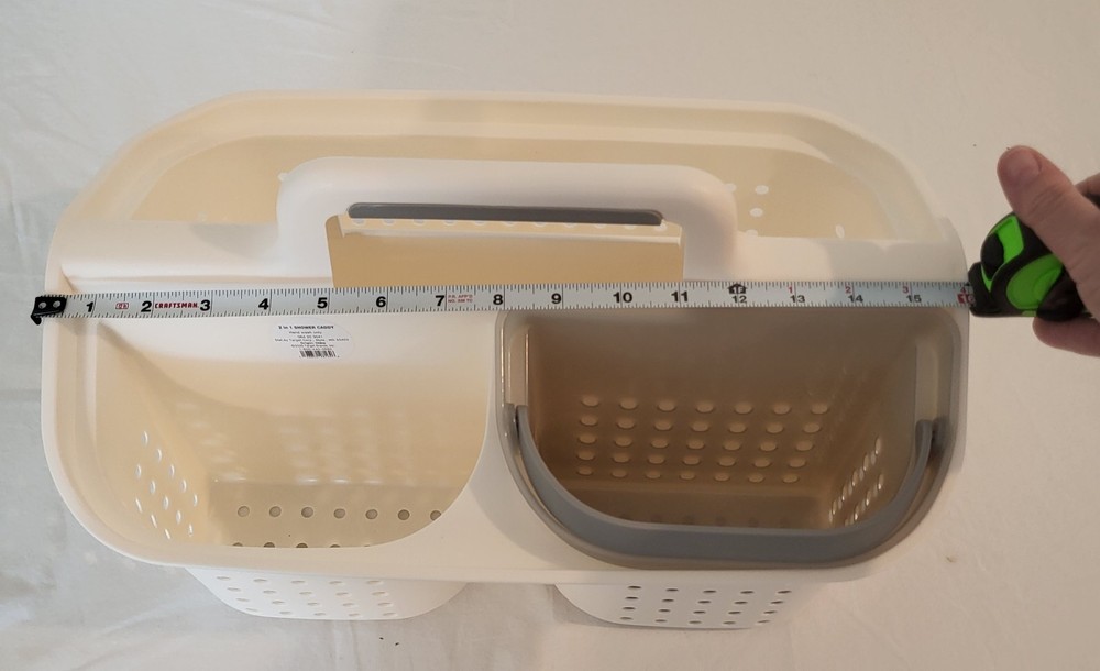 Room Essentials 2-in-1 Shower Caddy for Dorm Beige Polypropylene