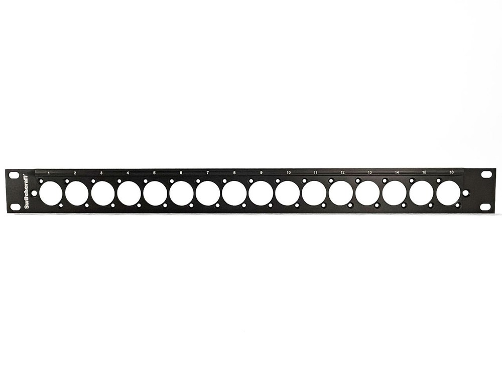 SwitchCraft Rack Panel Punched for 16 XLR E-Series