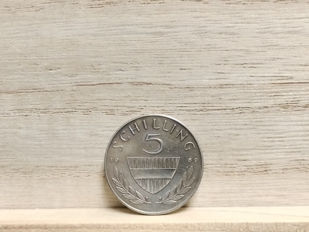 1969 5 Schilling Austria Silver Coin