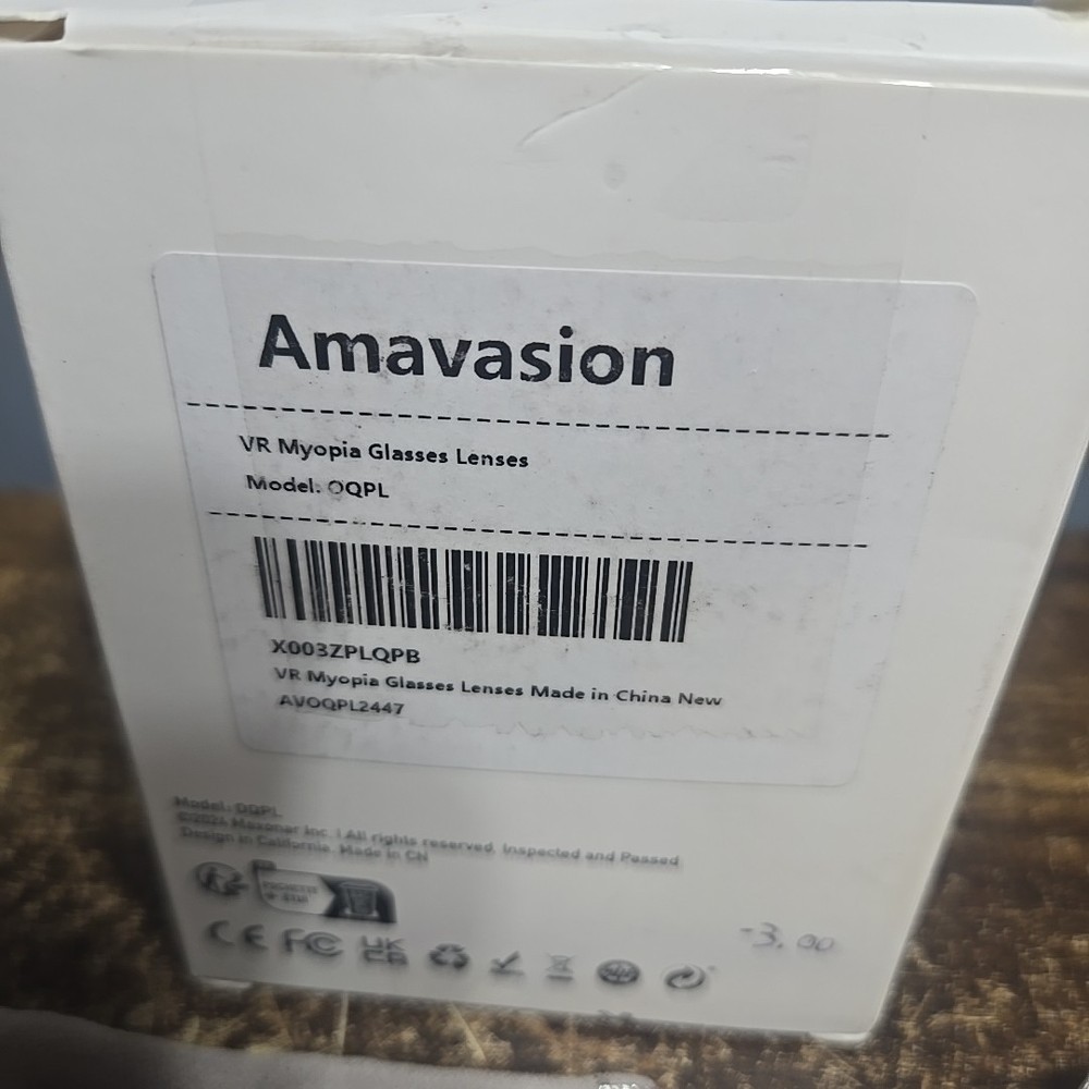Amavasion Glasses 1 LensInsert Compatible Quest 2 VR Headset Customized 3.00