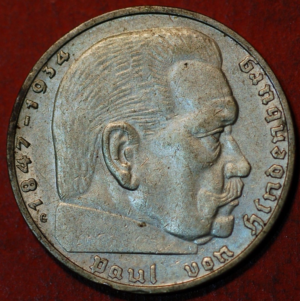 Germany Third Reich 2 Reichsmark 1937 G KM# 93 silver