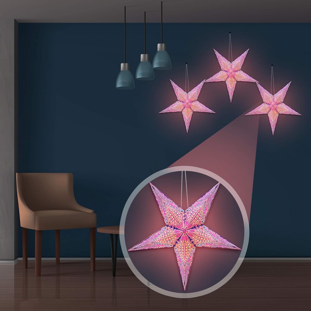- Queen (Blue Pink, Medium) - Paper Star Lantern