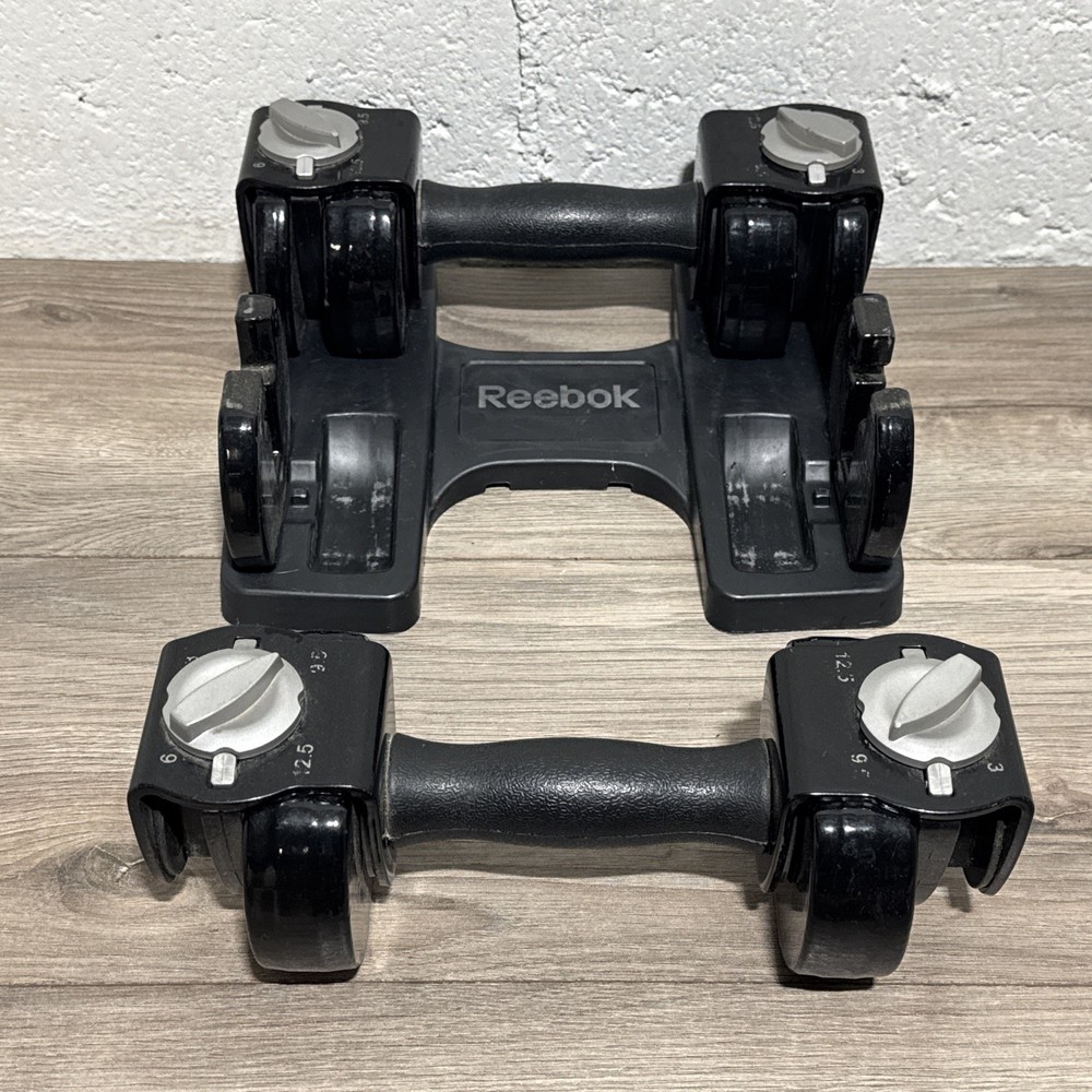 reebok 12.5 lbs each adjustable dumbbell set Exercise Workout Weights