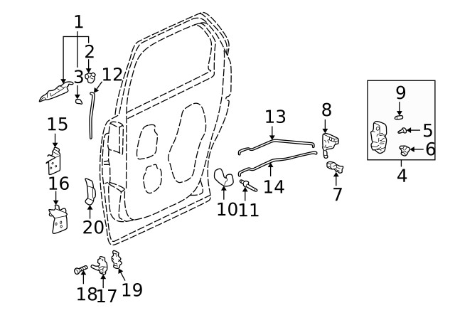 Genuine GM Lower Hinge 10430807