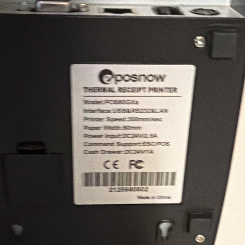 EPOSNOW POS80GXa Thermal Receipt Printer No Power Supply!