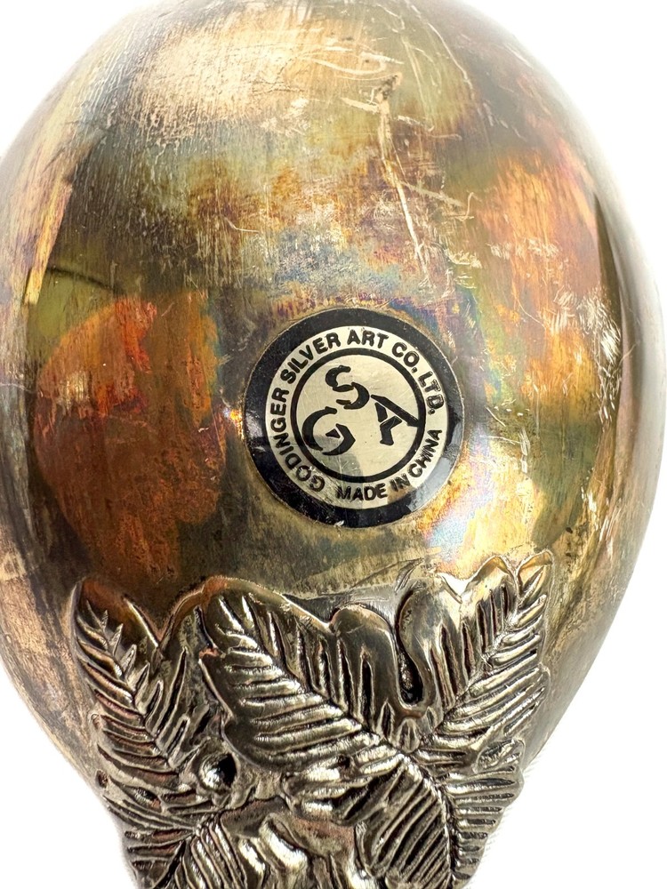 Vintage Godinger Silver Art Co. Servingware Set Grape Vine Pattern Spoon & Fork