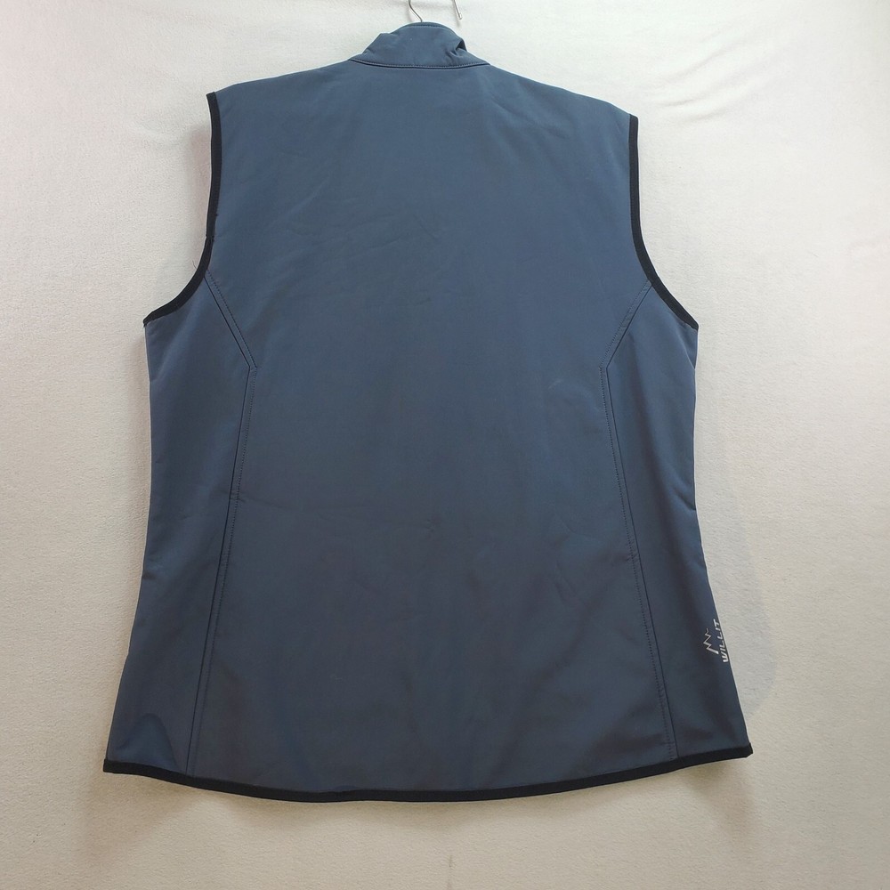 Willit Golf Vest Men's Medium Gray Polyester Stretch Fleece Softshell Full Zip