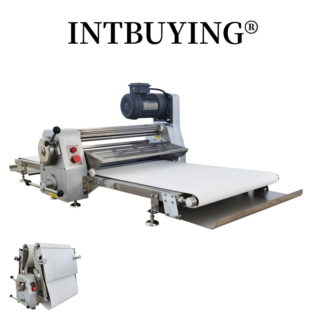 110V Commercial Dough Sheeter Roller 600mm Dough Rolling Machine