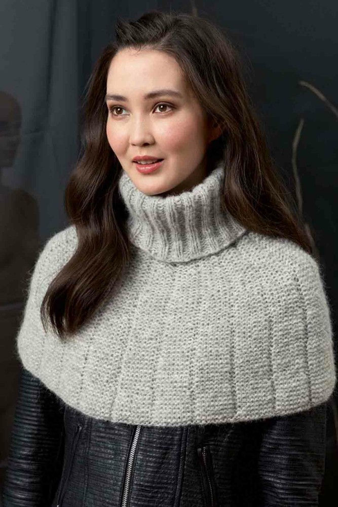 Cape - Long Yarns Malou Light - Model Package Knitting Kit with Instructions