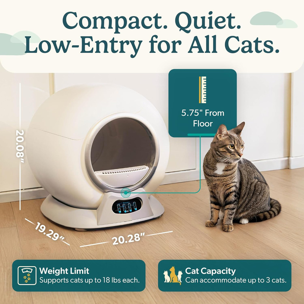 – Automatic Self Cleaning Litter Box – Purrtek Smart Automatic Litter Box for Mu