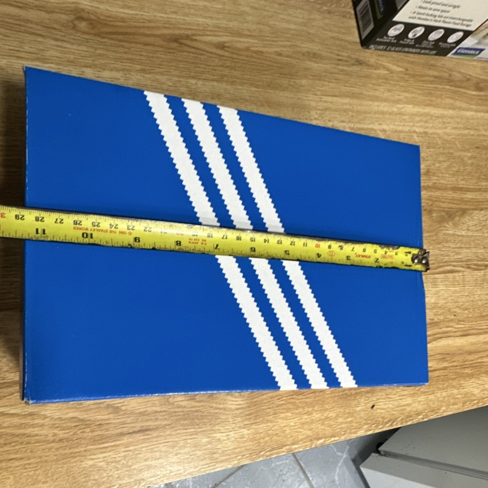 adidas Blue & White Cardboard Gift Box Rectangle Medium 3P9561 Solid Plain