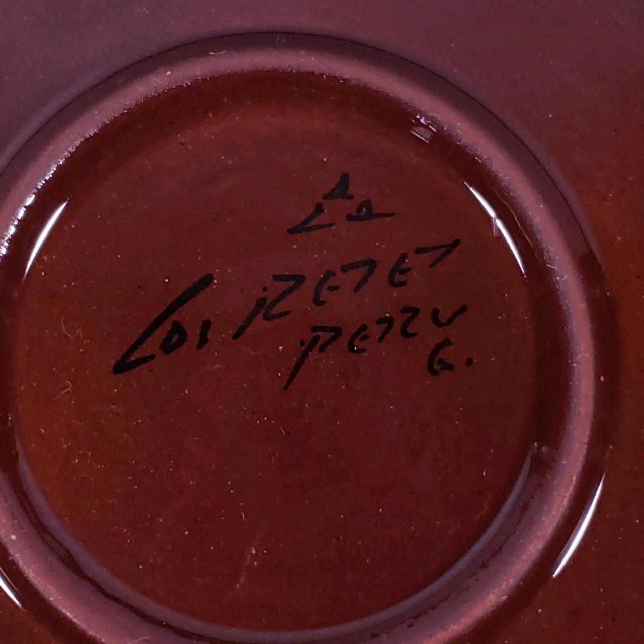 LOS REYES PERU Redware Llama Alpaca Folk Art Pottery Decorative PLATE SET