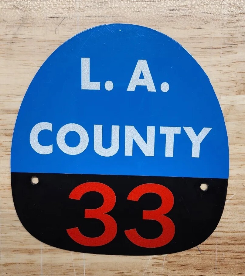 LA COUNTY 33 FIRE HELMET SHIELD