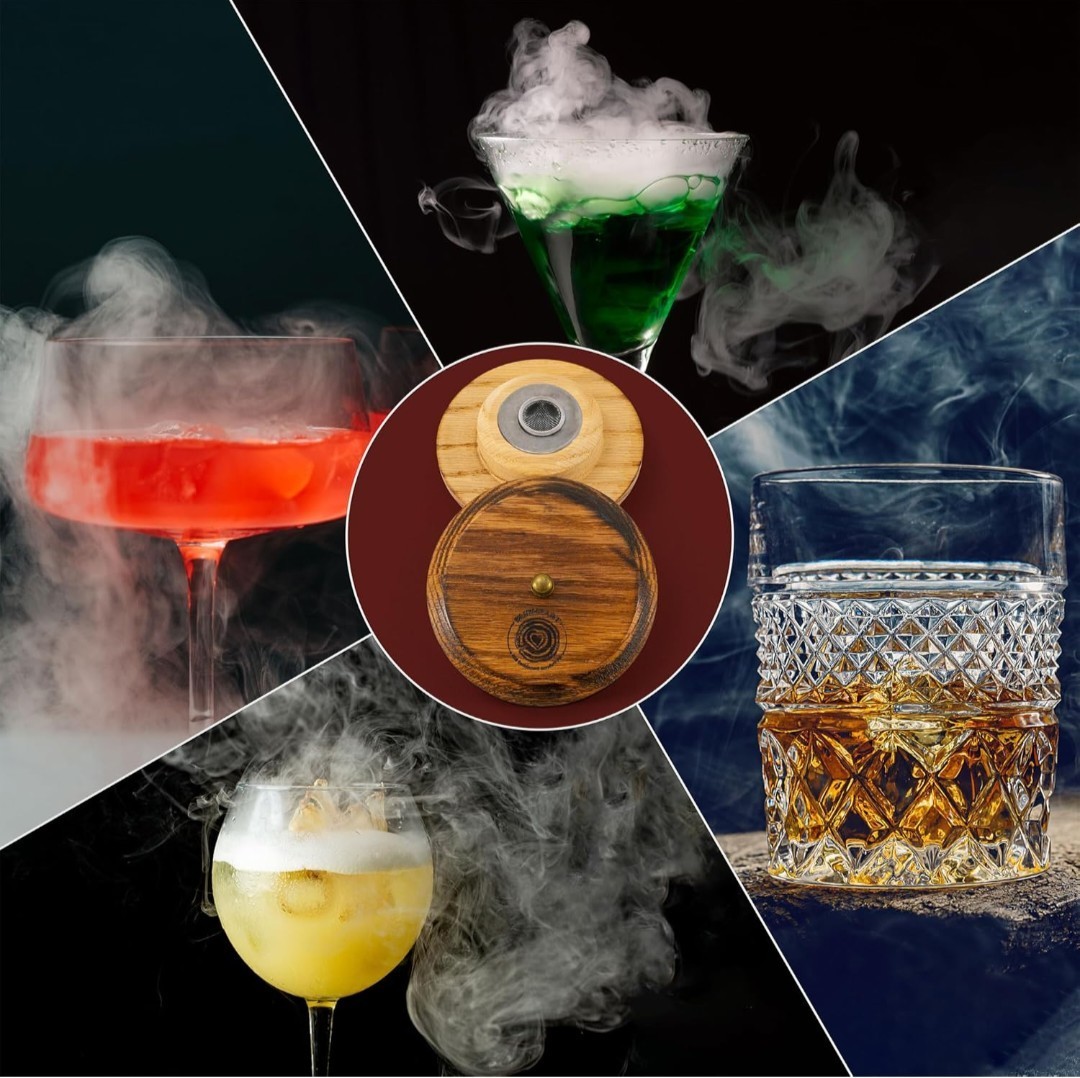 Cocktail Smoker Kit with Torch - 19-Piece Whiskey - Bourbon Smoking Set, 4 Wo...