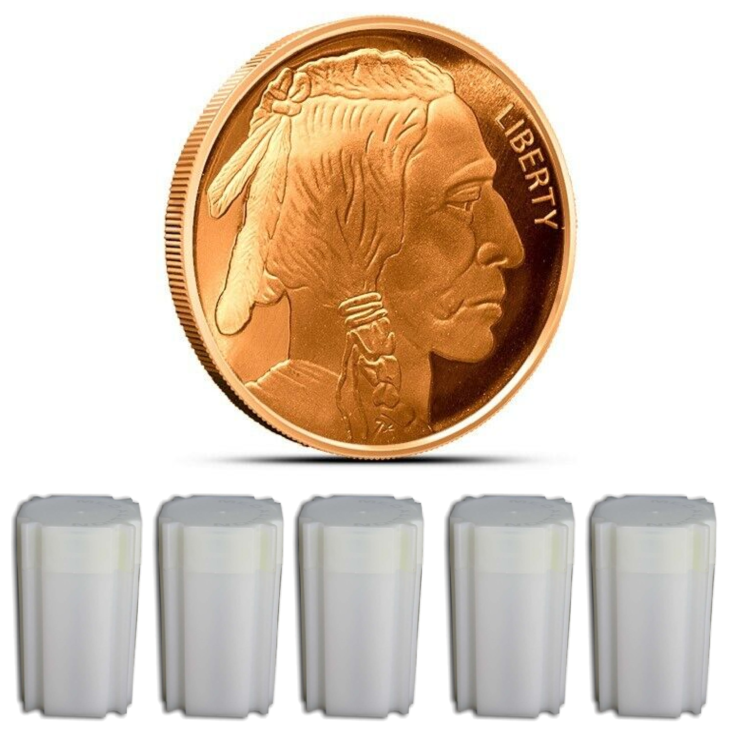 (100) BUFFALO - 1 OZ COPPER ROUND - BULLION - LOT