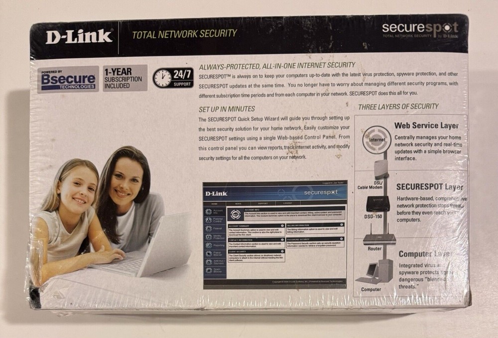 NEW D-LINK Internet Adapter DSD-150 Secure Spot Security Firewall