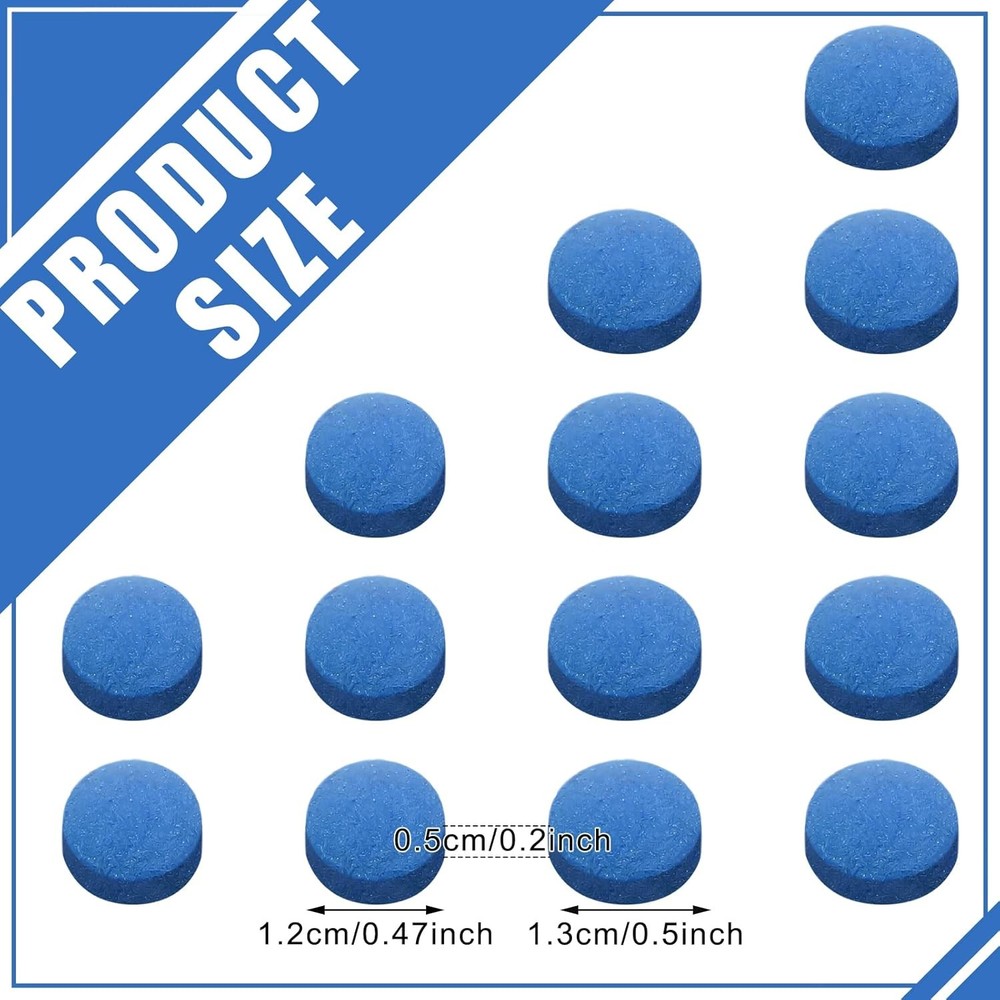 Gejoy 20 Pcs Billiard Pool Cue Tips Replacement Kit Pool Stick Tips with Storage
