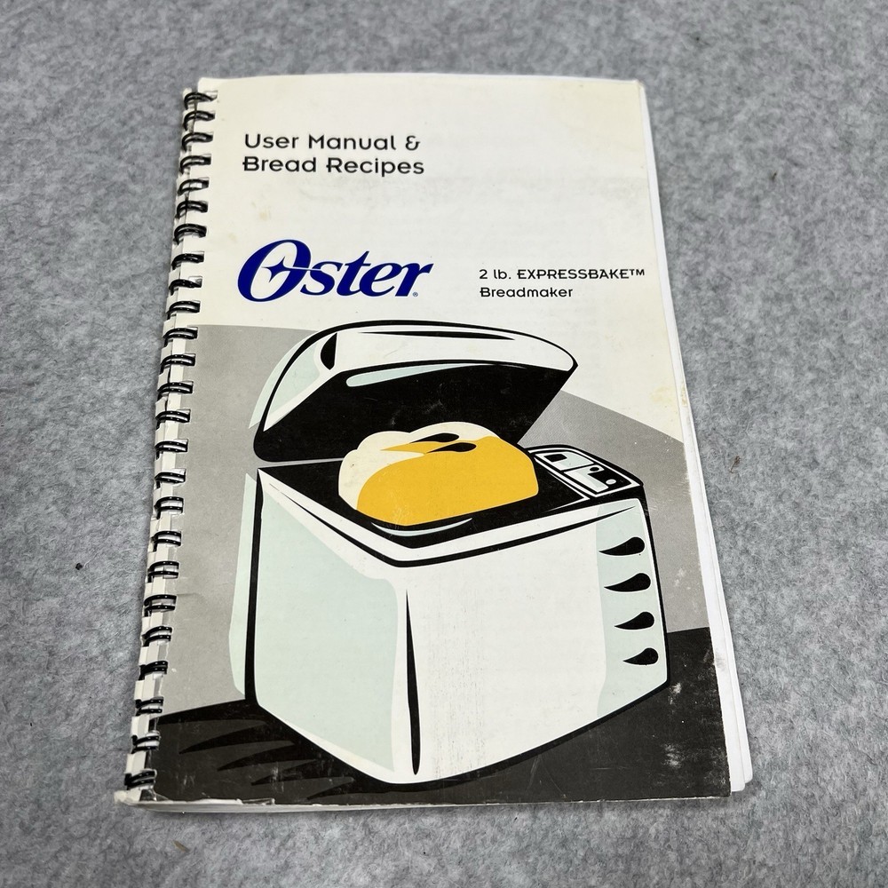 Breadmaker Pan Paddle & User Manuel for Oster Model 5834 2lb Expressbake