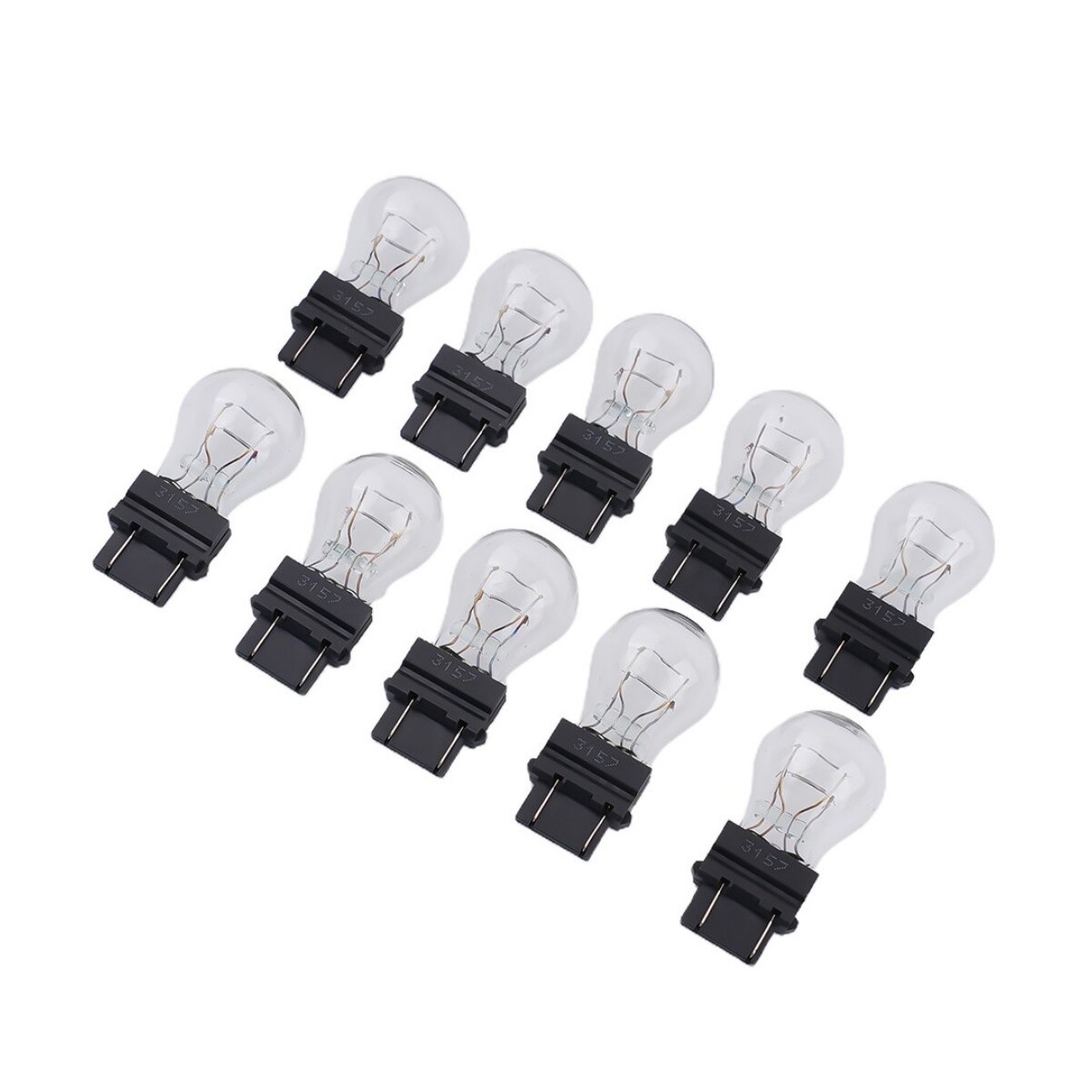 10 Pack Clear Tail Signal Brake Light Bulb Lamp 3157 USA