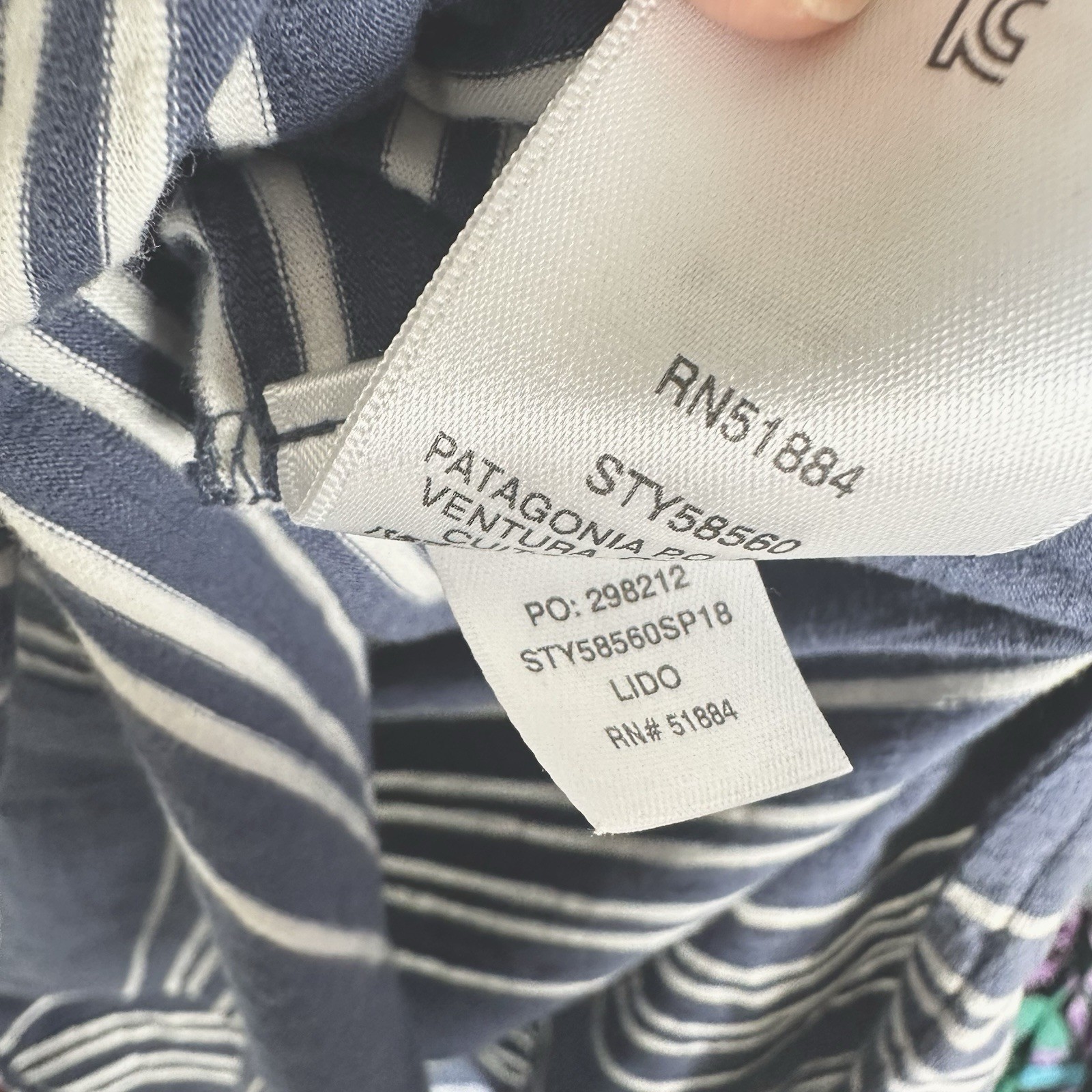 Patagonia Casual Striped Skirt Hem Slit Women’s Medium Knee Length Jersey