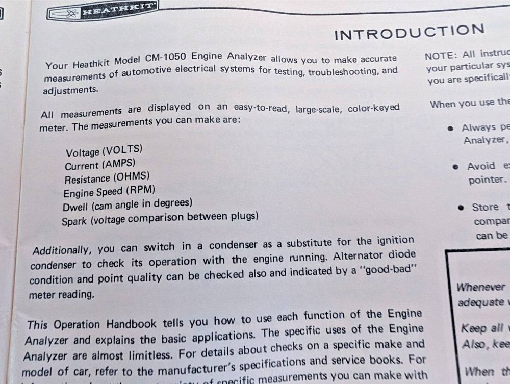 Heathkit Engine Analyzer CM-1050