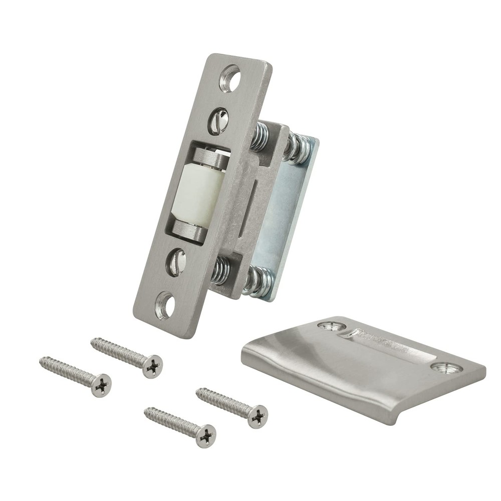 Heavy Duty Adjustable Solid Brass Roller Catch Satin Nickel Door Latch Hardware