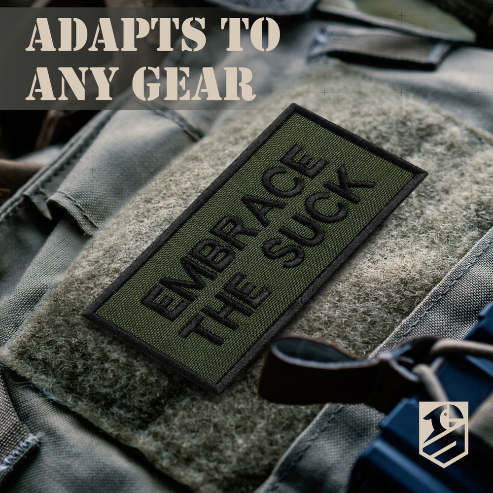 2 Pcs Embrace The Suck Patch Set, Embroidered Hook and Loop Patches