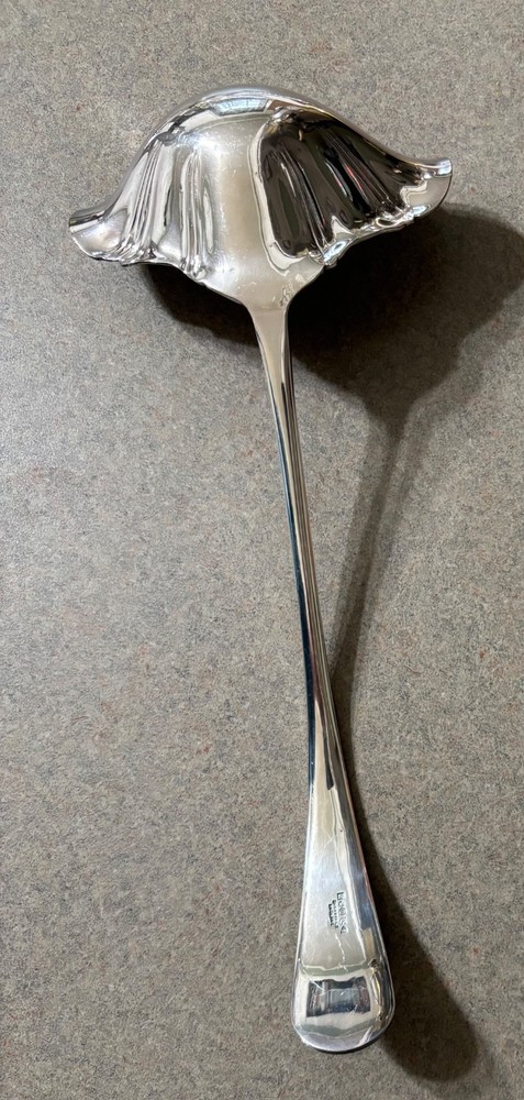 Sheffield England Silver Plated Double Spout Ladle Soup Punch Server 11.5"